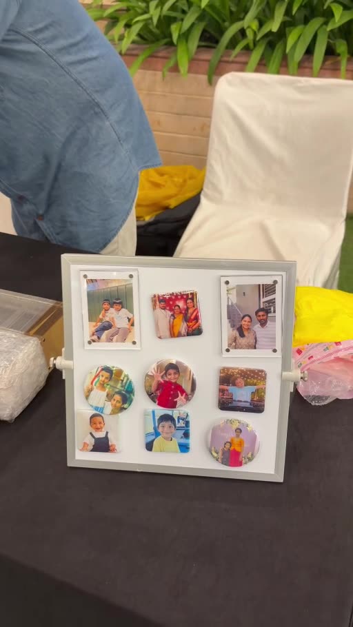 Live photo magnets being prepared at an OctoSnap event