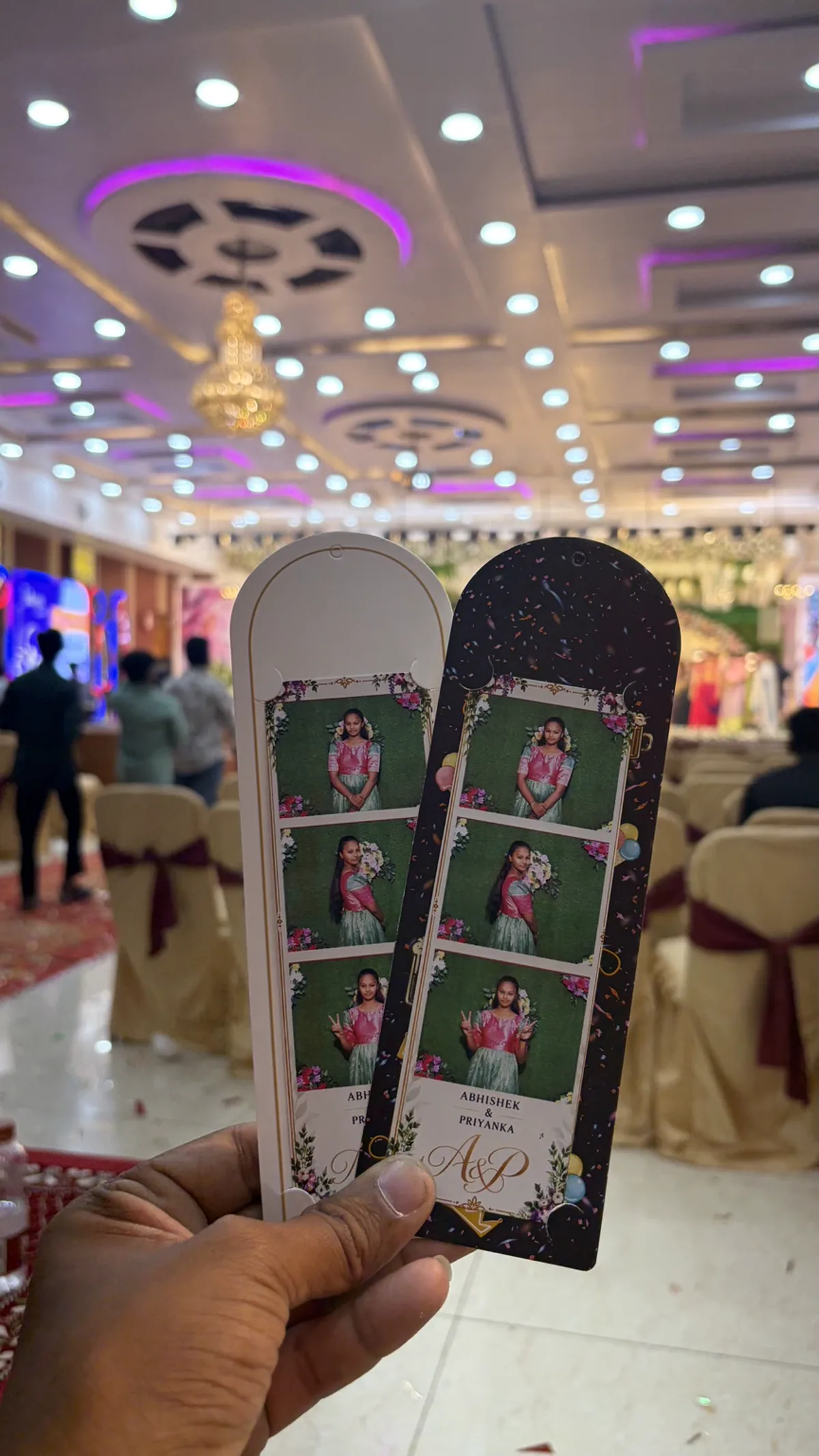 OctoSnap photo strip sleeves at an event